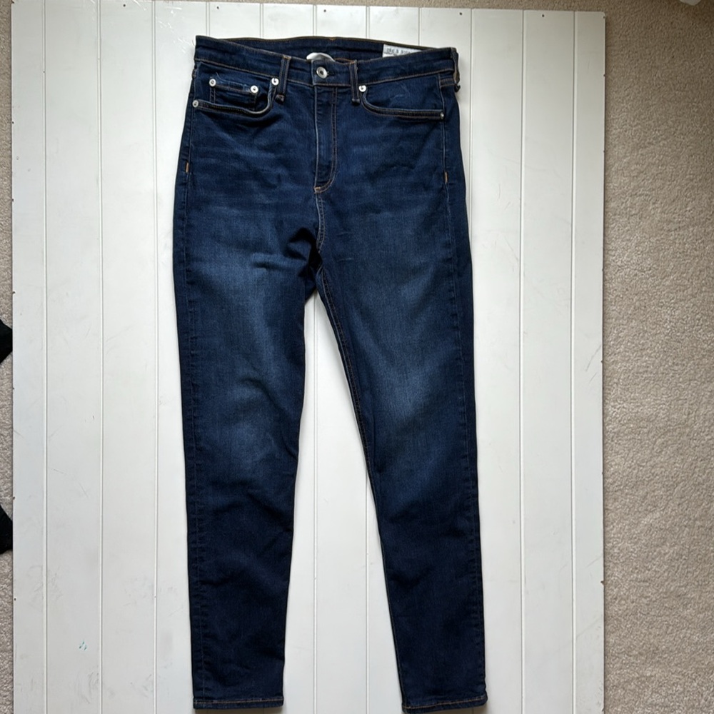Rag & Bone Nina high rise ankle skinny dark wash Denim Jeans size 29